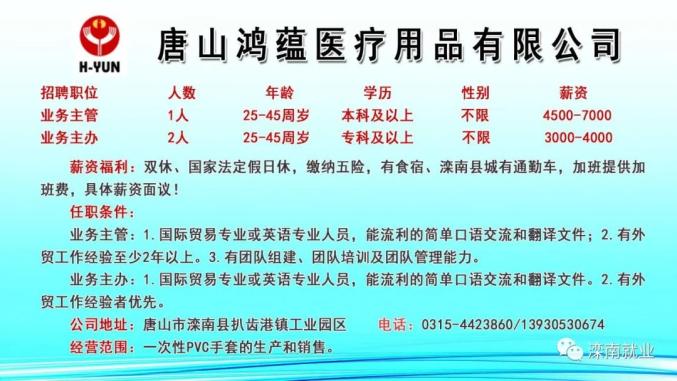 滦南人才网最新招聘